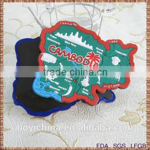 Country Map Gift Fridge Magnet Custom Rubber Fridge Magnet Quality Choice thumbnail-1
