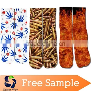 All Over Print Basketball Custom Sublimation Sock thumbnail-1