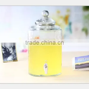 Glass Square Beverage Dispenser With Tap thumbnail-1
