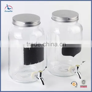 Hot Selling Drink Dispenser Glass Black Chalkboard Glass Honey Dispenser thumbnail-1