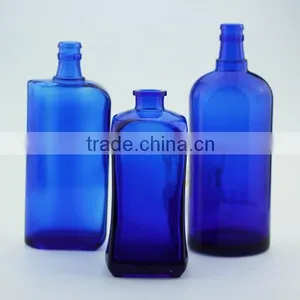 Fashional New Product Frosted Alcohol Bottles Beverage Wine Bottle 500ml Paint Blue Glass Bottles thumbnail-6