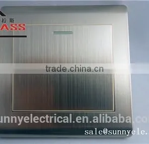 Brushed Stainless 1GANG 1 WAY Electric Light Switch thumbnail-1