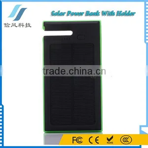 5000mAh Dual USB Solar Power Bank With Holder Green thumbnail-4
