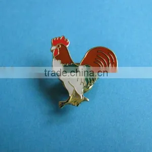 Cock Shape Emblem Enamel Pin Badge thumbnail-1