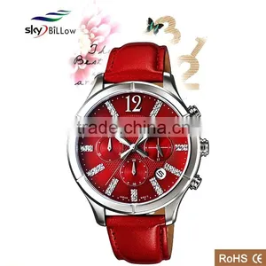 Hot Sell New Leather Strap Cheap Ladies Fancy Quartz Watches thumbnail-1