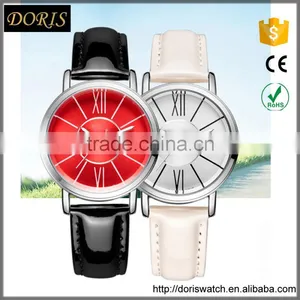 New Models From Doris Watch Roman Index Dial Bright Leather Band Fashion Watches Oem Watch thumbnail-1