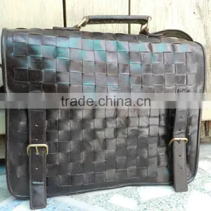 Pure Leather Office Bags/real Leather Briefcase/handmade Leather Briefcase thumbnail-3