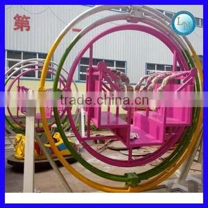 China Amusement Fairground Space Ring Rides 6 Seats Human Gyroscope Rides for Sale thumbnail-1