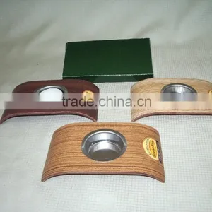 1 Hole Candle Holder With Inner Box, Assorted Color, Made From Renewable Palm Wood thumbnail-2