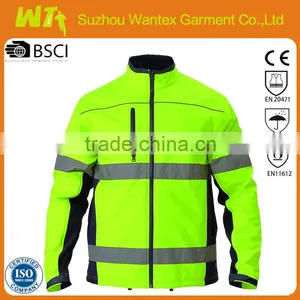2014 Spring /Autumn Hi Vis Workwear Men's Women's Orange Waterproof Softshell Jacket thumbnail-2