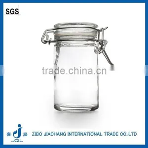 Mini Food Grade Airtight Glass Jars Design With Glass Lid thumbnail-2