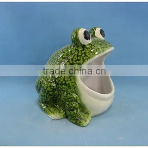 Cheap Frog Ceramic Garden Decoration Pot, Pottery Garden Flower Pot thumbnail-2