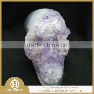Wholesale Top Quality Amethyst Crystal Skull With Geode All by Hand Made Good for Collection or Gift thumbnail-1