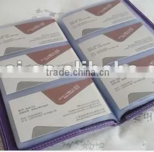 PU Leather Surface Large Space Plastic Business Card Holder thumbnail-1