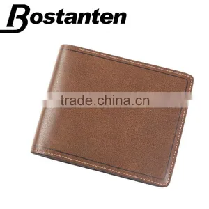 Vintage 3 Fold Mens Wallet With Flap Genuine Leather Bifold Wallets thumbnail-3