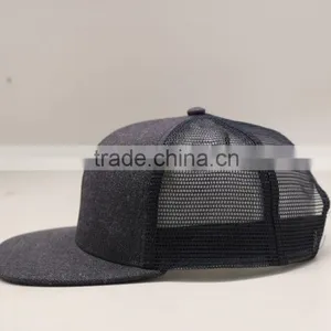 High Quality Distressed Blank Flat Bill Trucker Cap For Sales Hat Trucker thumbnail-3