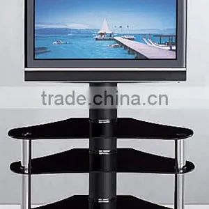 Modern 3 Tier Led Glass Tv Stand thumbnail-3