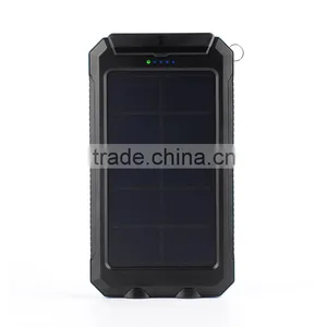 2016 New IP68 Waterproof 10000mah Mobile Solar Charger Power Bank With Led Light thumbnail-2