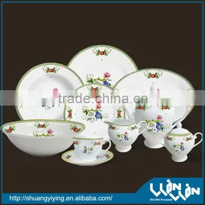 Porcelain Dinner Set With Flower Print Wwd-130088 thumbnail-1