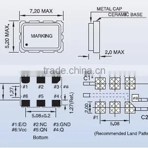 7x5mm SMD Spread Spectrum Low EMI Crystal Oscillator(3.3V)-Wearable Device thumbnail-2