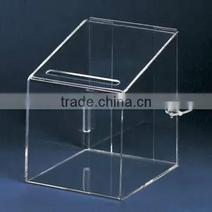 Clear Acrylic House Shaped Donation Box thumbnail-1