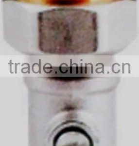 Brass Fittings Nickel Plaed Brass Heating Valve Straight Single With Connector 3/4"x1/2" thumbnail-1