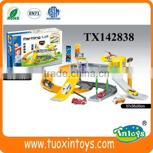 Kids Parking Garage for Police Cars Vehicle Toys thumbnail-3