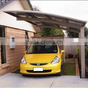 Prefeb House Aluminum Metal Carport Car Parking Cover With Arched Roof thumbnail-1