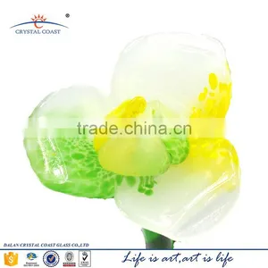 Beautiful Stained Colored Long Single Stem Artificial Glass Flowers thumbnail-3