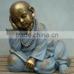 Sitting Resin Monk Statue From Sale thumbnail-3