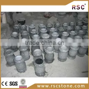 Small Black Round Tombstone thumbnail-1