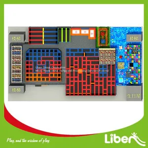Indoor Large Trampoline Park With Basketball thumbnail-3