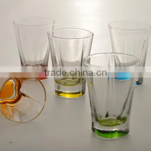 SGS Inspection Wholesale Bottom Colored Wine Shot Glass thumbnail-2