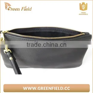 Flat Leather Clutch Purse Women Flat Leather Handbag thumbnail-3