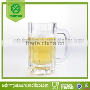 14oz Glass Mason Jar Clear Drinking Glass With Handle Beer Mug thumbnail-1