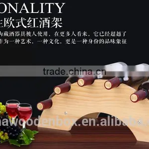 Best Quality Round Handmade Wooden Wine Rack for Six Bottles High Quality Amazing Wood Rack With Wood Wine Stand thumbnail-2