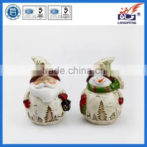 Handpainted Christmas Ceramic Santa Claus Cookie Jar thumbnail-1