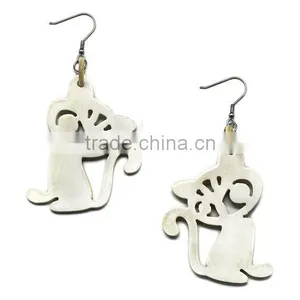 Water Buffalo Earrings, Elagant Design, Natural Material From Vietnam thumbnail-1