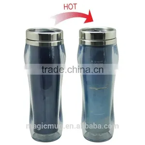 Magic Heat Sensitive Double Layer Stainless Steel Thermal Mug Cup thumbnail-2
