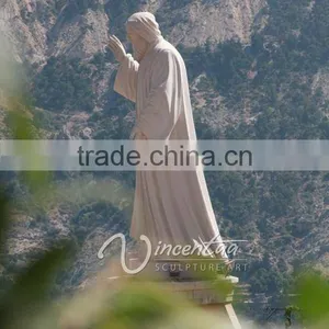 Religious Decorative Sculpture Sitting Reading Book Life Size Saint Charbel Satues for Sale thumbnail-4