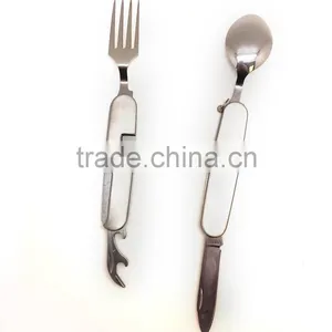 High Quality Stainless Steel Fork and Spoon Tool Set, 6 in 1 Fork and Spool Set thumbnail-1