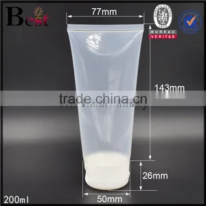200ml Flip Top Cap Large Clear Plastic Tubes for Body Lotion thumbnail-5