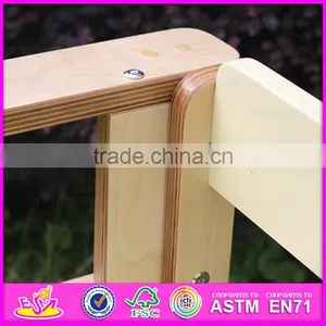 Hot Sell Multifunctional Wooden Table and Chair With Easel,Children Wooden Study Table Chair Set With Drawing Board W08G154B thumbnail-3