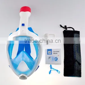 Full Face Snorkel Mask Surface Diving Scuba Gear Easy Breathing With Dry Snorkel & Camera Mount 180 Panoramic View Anti Fog thumbnail-6