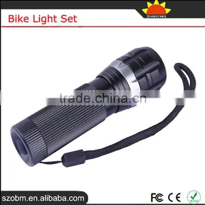 Bike Headlight LED Q5 150LM Super Bright Mini Flashlight Bailong 7 Mode Red Tail Lamp Bike Light Set thumbnail-3