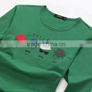 Men's Cotton Blank Green t Shirt thumbnail-3