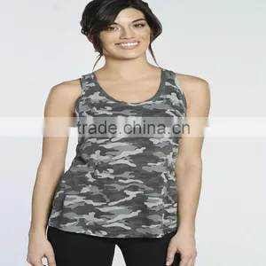 Army Printed & High Quality Women Yoga Vest Sport Shirts thumbnail-1