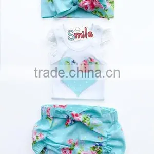 Baby Bloomers Cotton Floral Baby Girl Shorts With Lace Bow Children Summer Short Pants thumbnail-3