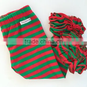 Christmas Ruffle Leggings Toddlers 95% Cotton 5% Spandex Icing Legging Red and Green Striped Pants thumbnail-2