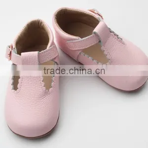 Skidproof Genuine Leather Popular T-bar Baby Leather Shoes Soft thumbnail-2